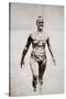 Gertrude Ederle in Her Long-Distance Costume, Well Smeared with Grease, 1926-null-Stretched Canvas