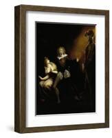 Gertrude, Hamlet and the Ghost of Hamlet's Father-null-Framed Giclee Print