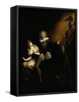 Gertrude, Hamlet and the Ghost of Hamlet's Father-null-Framed Stretched Canvas