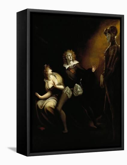 Gertrude, Hamlet and the Ghost of Hamlet's Father-null-Framed Stretched Canvas