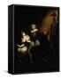 Gertrude, Hamlet and the Ghost of Hamlet's Father-null-Framed Stretched Canvas