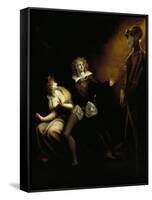 Gertrude, Hamlet and the Ghost of Hamlet's Father-null-Framed Stretched Canvas