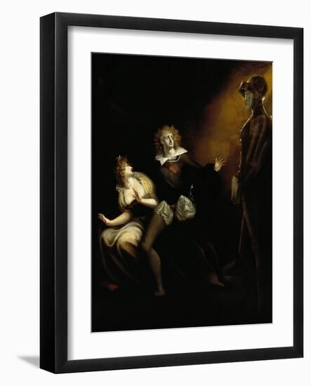 Gertrude, Hamlet and the Ghost of Hamlet's Father-null-Framed Giclee Print