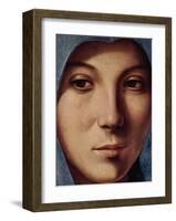 Gesicht der Maria Portrait-Antonello da Messina-Framed Art Print