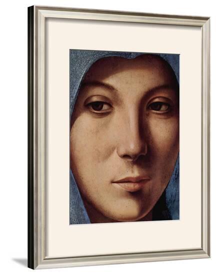 Gesicht der Maria Portrait-Antonello da Messina-Framed Art Print