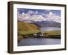 Gesto House, Loch Harport and Snow on Black Cuillins, Isle of Skye, Inner Hebrides, Scotland, UK-Patrick Dieudonne-Framed Photographic Print