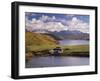 Gesto House, Loch Harport and Snow on Black Cuillins, Isle of Skye, Inner Hebrides, Scotland, UK-Patrick Dieudonne-Framed Photographic Print