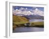 Gesto House, Loch Harport and Snow on Black Cuillins, Isle of Skye, Inner Hebrides, Scotland, UK-Patrick Dieudonne-Framed Photographic Print