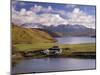 Gesto House, Loch Harport and Snow on Black Cuillins, Isle of Skye, Inner Hebrides, Scotland, UK-Patrick Dieudonne-Mounted Photographic Print