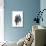 Gestural Brush, Blue-Lora Gold-Art Print displayed on a wall