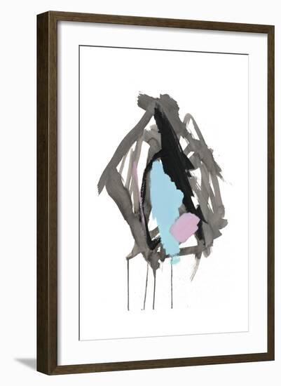 Gestural Brush, Pastel-Lora Gold-Framed Art Print