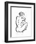 Gestural Figure Study Back-Evangeline Taylor-Framed Art Print