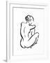 Gestural Figure Study Back-Evangeline Taylor-Framed Art Print