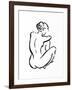 Gestural Figure Study Back-Evangeline Taylor-Framed Art Print