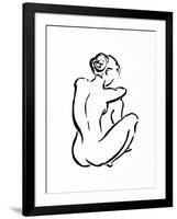 Gestural Figure Study Back-Evangeline Taylor-Framed Art Print