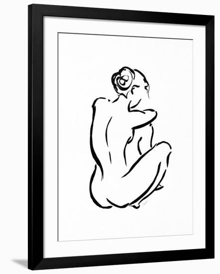 Gestural Figure Study Back-Evangeline Taylor-Framed Art Print