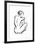 Gestural Figure Study Back-Evangeline Taylor-Framed Art Print