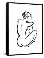 Gestural Figure Study Back-Evangeline Taylor-Framed Stretched Canvas