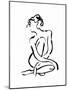 Gestural Figure Study Front-Evangeline Taylor-Mounted Art Print