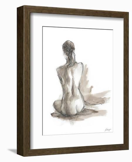 Gestural Figure Study IV-Ethan Harper-Framed Art Print