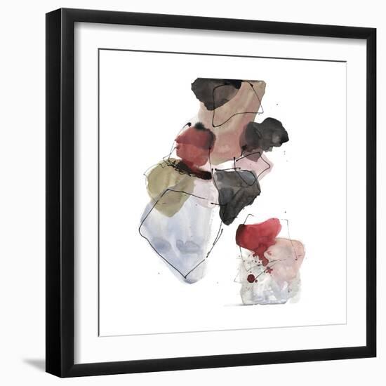 Gestural Geometrics 1-Lora Gold-Framed Art Print