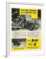 Get a Jeep - Willy Overland-null-Framed Premium Giclee Print