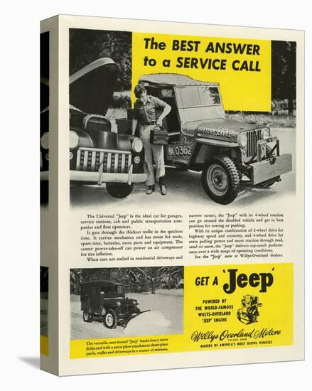 Get a Jeep - Willy Overland-null-Stretched Canvas