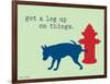 Get A Leg Up-Dog is Good-Framed Art Print