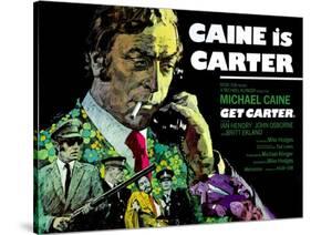 Get Carter, British Poster, Michael Caine, 1971-null-Stretched Canvas