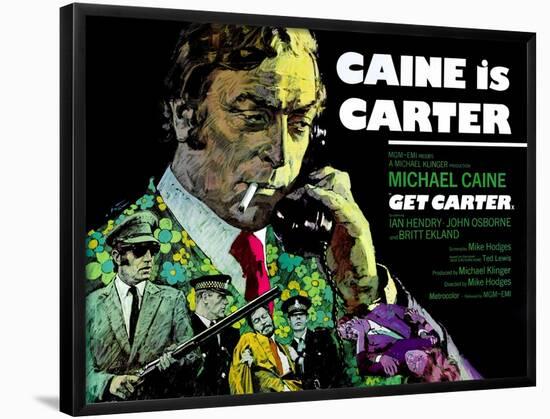 Get Carter, British Poster, Michael Caine, 1971-null-Framed Poster