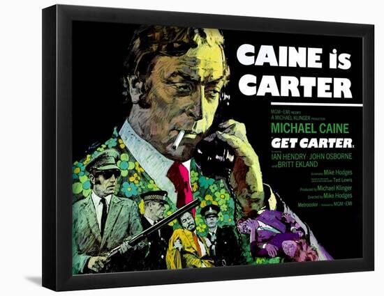 Get Carter, British Poster, Michael Caine, 1971-null-Framed Poster