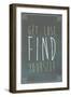 Get Lost Find Yourself-null-Framed Art Print