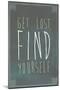 Get Lost Find Yourself-null-Mounted Poster