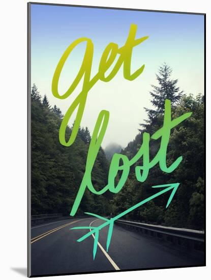 Get Lost Road Green-Leah Flores-Mounted Giclee Print