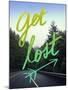 Get Lost Road Green-Leah Flores-Mounted Giclee Print