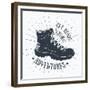 Get Ready for Adventures - Hiking Shoe-Anton Yanchevskyi-Framed Premium Giclee Print