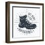 Get Ready for Adventures - Hiking Shoe-Anton Yanchevskyi-Framed Art Print