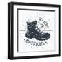 Get Ready for Adventures - Hiking Shoe-Anton Yanchevskyi-Framed Art Print