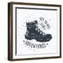 Get Ready for Adventures - Hiking Shoe-Anton Yanchevskyi-Framed Art Print