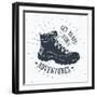 Get Ready for Adventures - Hiking Shoe-Anton Yanchevskyi-Framed Art Print