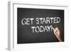 Get Started Today Chalk Illustration-kbuntu-Framed Art Print