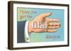 Get the Glad Hand Always-null-Framed Art Print