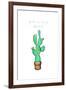 Get To The Point Cactus-OnRei-Framed Art Print