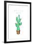 Get To The Point Cactus-OnRei-Framed Art Print