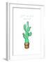 Get To The Point Cactus-OnRei-Framed Art Print