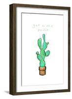 Get To The Point Cactus-OnRei-Framed Art Print