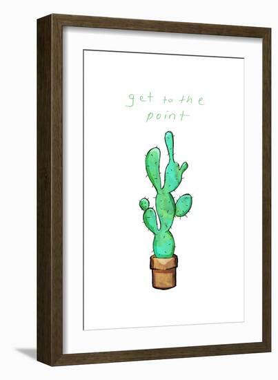 Get To The Point Cactus-OnRei-Framed Art Print