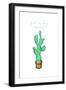 Get To The Point Cactus-OnRei-Framed Art Print