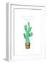 Get To The Point Cactus-OnRei-Framed Art Print