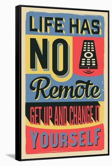 Get Up and Change Yourself-Vintage Vector Studio-Framed Stretched Canvas